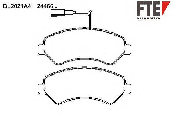 Комплект тормозных колодок, дисковый тормоз FTE BL2021A4