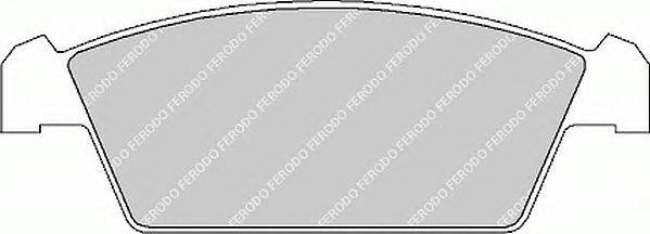 Комплект тормозных колодок, дисковый тормоз FERODO FDB1108