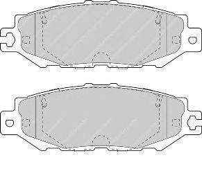 Комплект тормозных колодок, дисковый тормоз FERODO FSL1684
