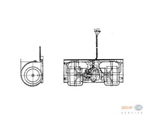 HELLA (НОМЕР: 8EW 009 158-451) Вентилятор салона
