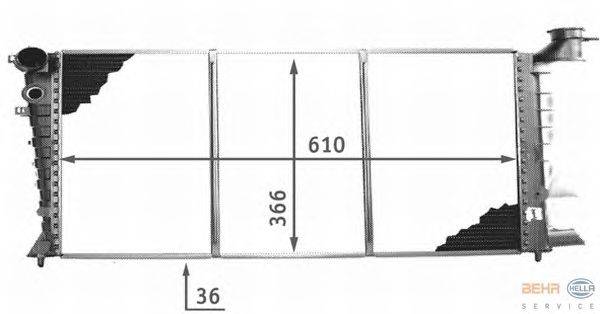 Радиатор, охлаждение двигателя HELLA 8MK 376 707-141