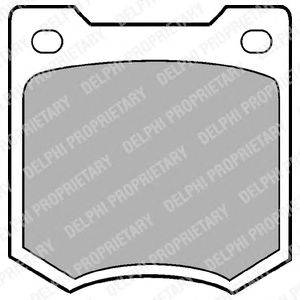 Комплект тормозных колодок, дисковый тормоз DELPHI LP23