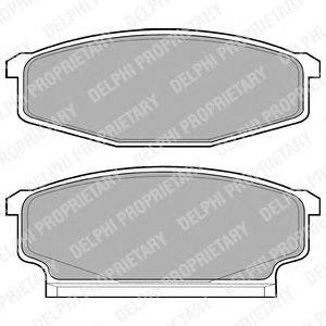 Комплект тормозных колодок, дисковый тормоз DELPHI 23370