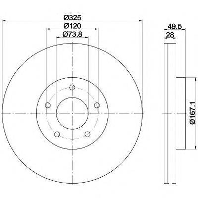 Тормозной диск HELLA 8DD 355 115-951