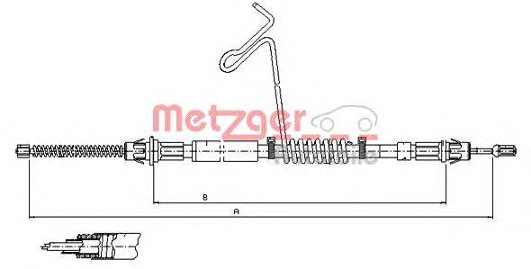Трос, стояночная тормозная система METZGER 115578