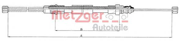 Трос, стояночная тормозная система METZGER 11.6592