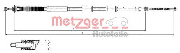 Трос, стояночная тормозная система METZGER 120718
