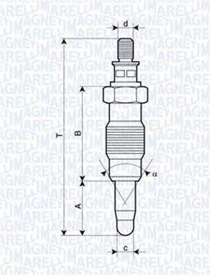 Свеча накаливания MAGNETI MARELLI 062900008304