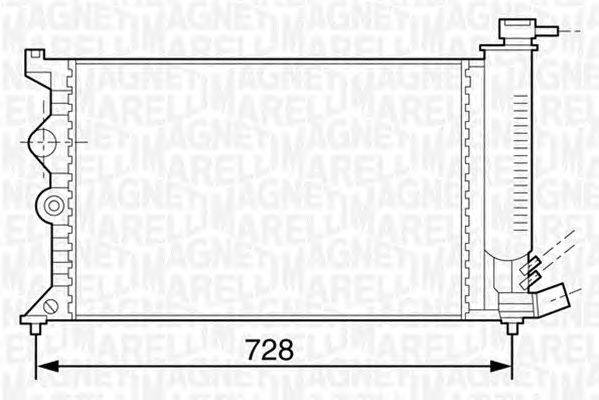 Радиатор, охлаждение двигателя MAGNETI MARELLI 350213118600