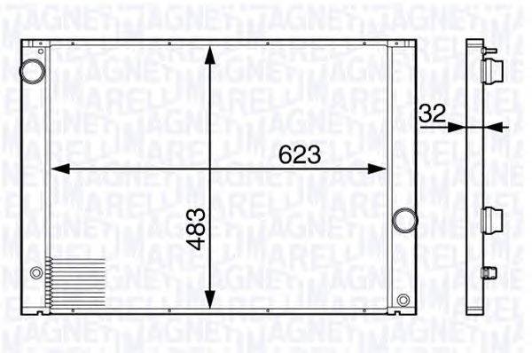 Радиатор, охлаждение двигателя MAGNETI MARELLI 350213139700