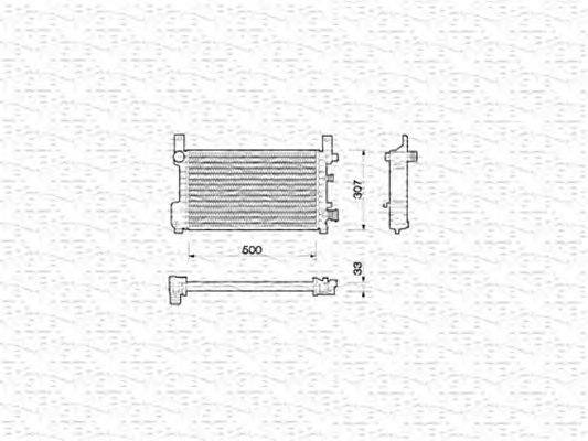 Радиатор, охлаждение двигателя MAGNETI MARELLI 350213784000