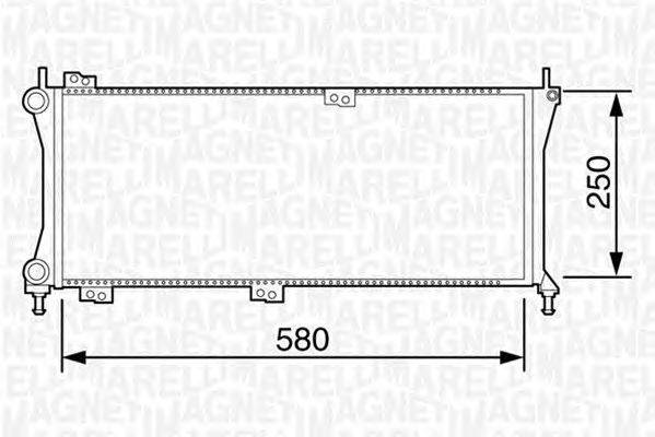 Радиатор, охлаждение двигателя MAGNETI MARELLI 350213814000