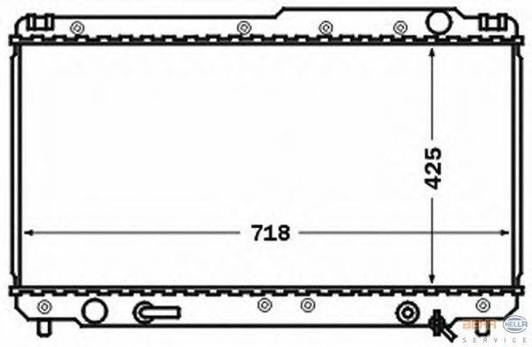 Радиатор, охлаждение двигателя BEHR HELLA SERVICE 8MK 376 773-601