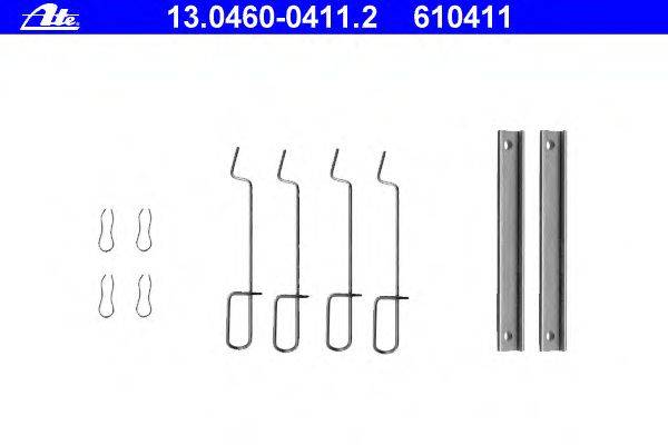 Комплектующие, колодки дискового тормоза ATE 13.0460-0411.2