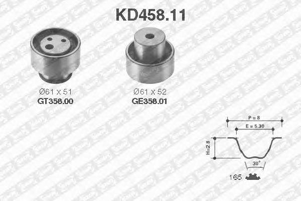 Комплект ремня ГРМ SNR KD458.11