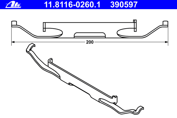 Пружина, тормозной суппорт ATE 390597