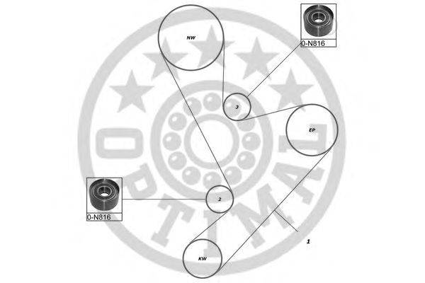 Комплект ремня ГРМ OPTIMAL SK1153