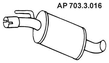 Средний глушитель выхлопных газов EBERSPÄCHER 703.3.016