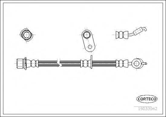 Тормозной шланг CORTECO 19033042