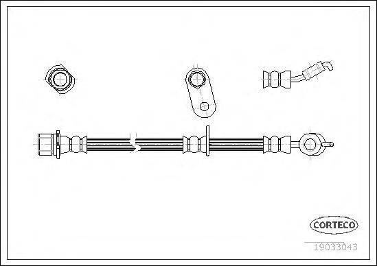 Тормозной шланг CORTECO 19033043