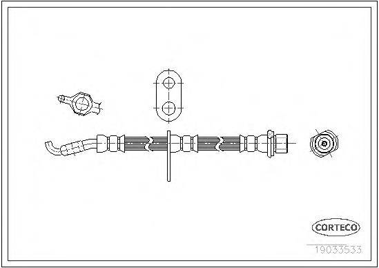 Тормозной шланг CORTECO 19033533