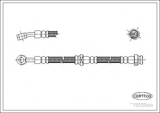 Тормозной шланг CORTECO 19032684