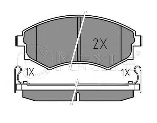 Комплект тормозных колодок, дисковый тормоз MEYLE 21725