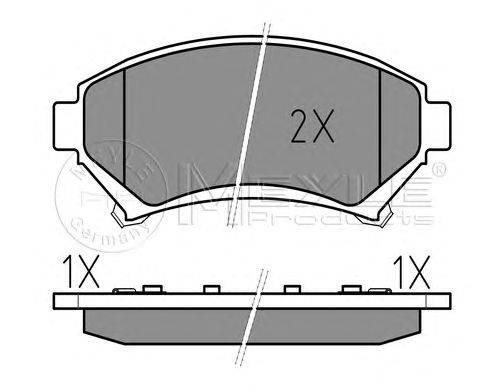 Комплект тормозных колодок, дисковый тормоз MEYLE 23358