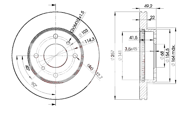 Тормозной диск ICER 78BD7101