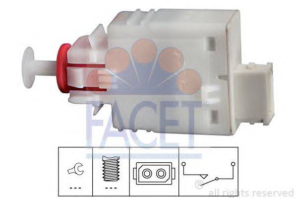 Выключатель фонаря сигнала торможения; Выключатель, привод сцепления (Tempomat) FACET 71110