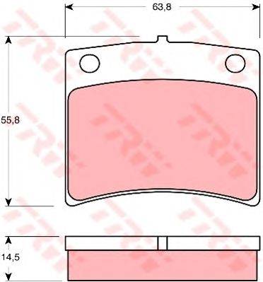 Комплект тормозных колодок, дисковый тормоз TRW GDB1011