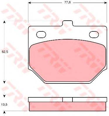 Комплект тормозных колодок, дисковый тормоз TRW GDB187