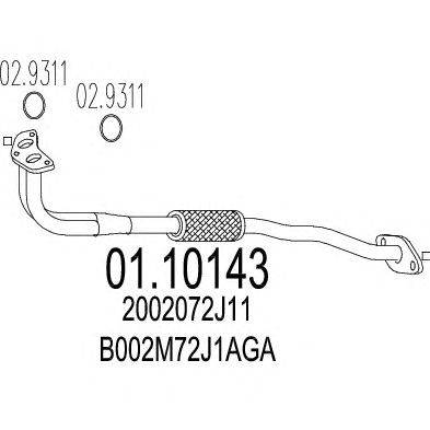 Труба выхлопного газа MTS 01.10143
