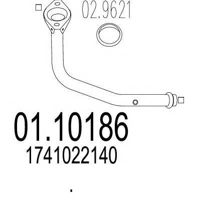 Труба выхлопного газа MTS 01.10186