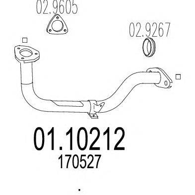 Труба выхлопного газа MTS 01.10212