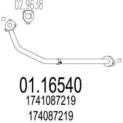 Труба выхлопного газа MTS 01.16540