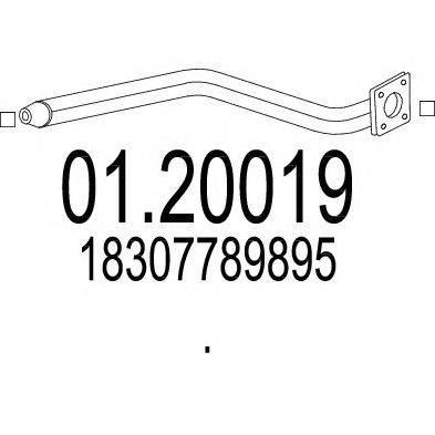 Труба выхлопного газа MTS 01.20019