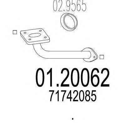 Труба выхлопного газа MTS 01.20062