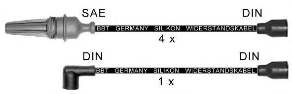 Комплект проводов зажигания BBT ZK1502