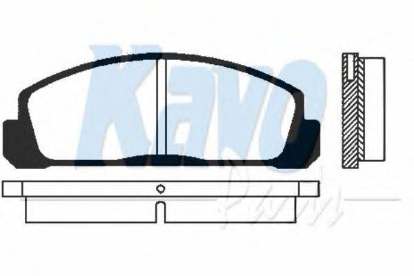 Комплект тормозных колодок, дисковый тормоз KAVO PARTS BP-4500
