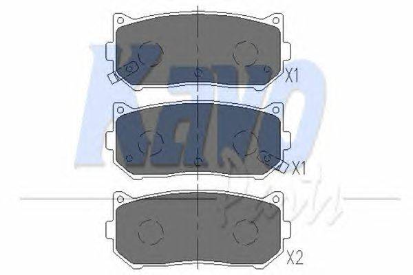 Комплект тормозных колодок, дисковый тормоз KAVO PARTS KBP-4001