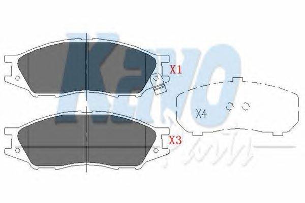 Комплект тормозных колодок, дисковый тормоз KAVO PARTS KBP-6577