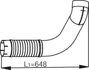 Труба выхлопного газа DINEX 53128