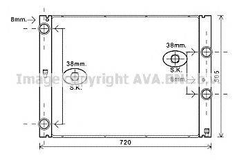 Радиатор, охлаждение двигателя NRF 53098