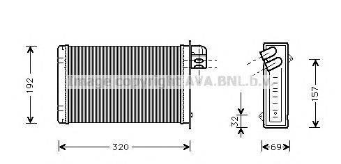 Теплообменник, отопление салона AVA QUALITY COOLING CR6026