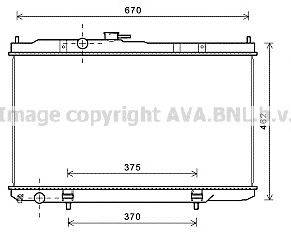 Радиатор, охлаждение двигателя AVA QUALITY COOLING DN2352