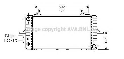 Радиатор, охлаждение двигателя AVA QUALITY COOLING FD2157