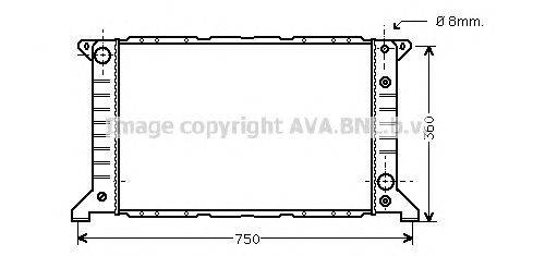 Радиатор, охлаждение двигателя AVA QUALITY COOLING FD2166