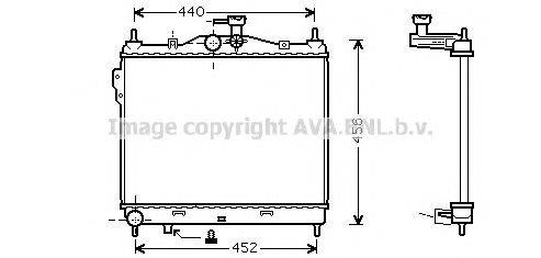 Радиатор, охлаждение двигателя AVA QUALITY COOLING HYA2101