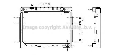 Радиатор, охлаждение двигателя AVA QUALITY COOLING ME2127